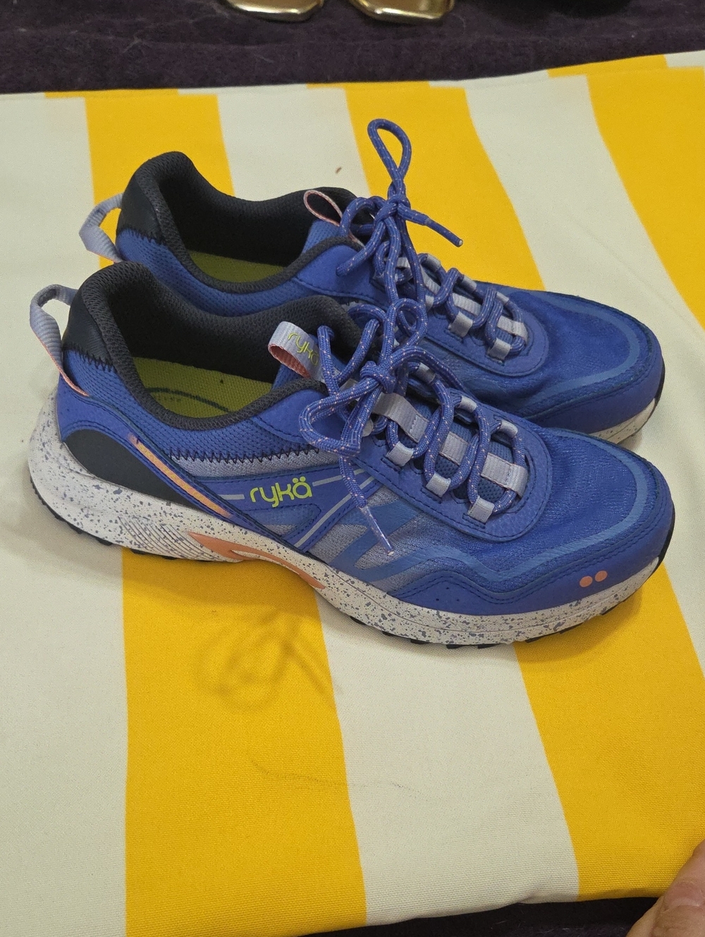 Ryka Terrain Women’s Trail Walking Shoes Size 8.5 Blue Purple Outdoor Sneakers